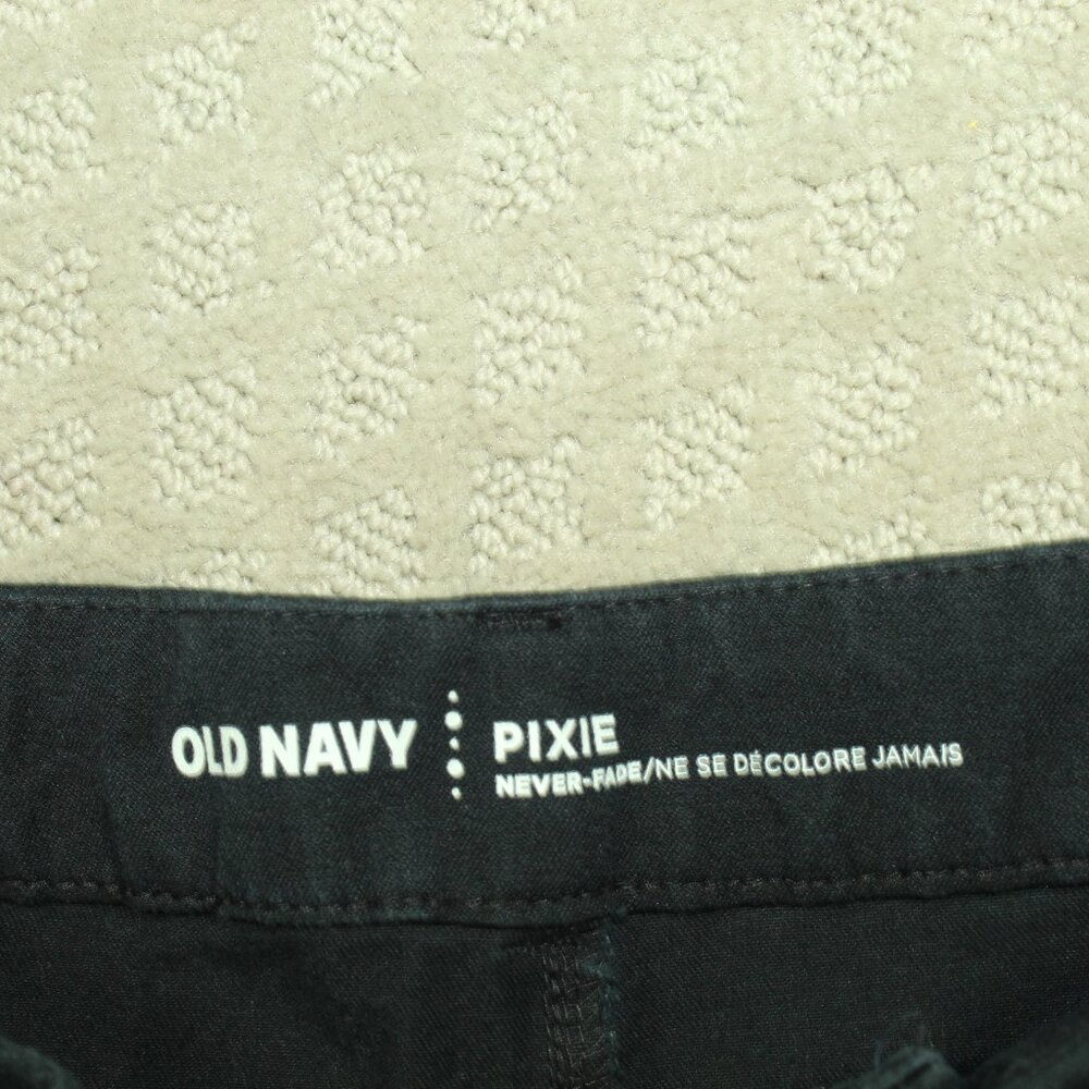 Old Navy Pixie Stretch Pants Chino Solid Black Wo… - image 5